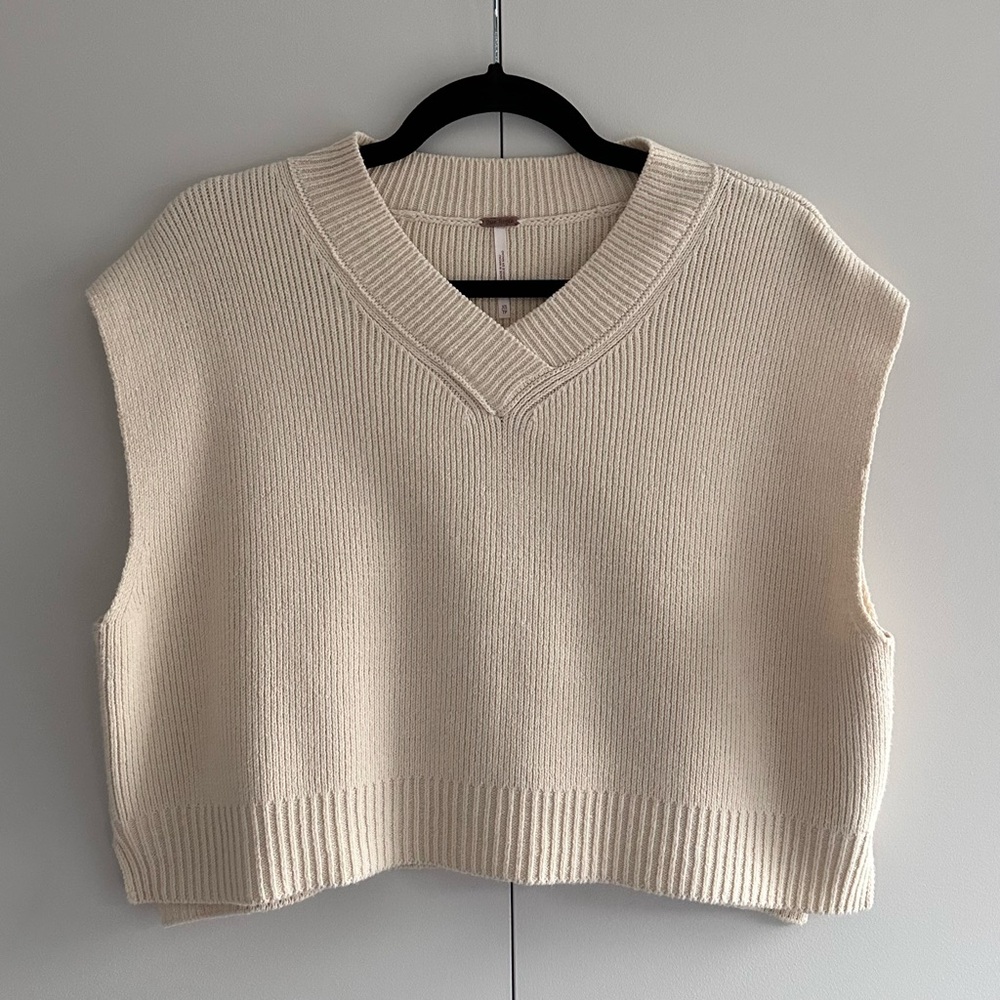 Free People Easy Street Vest in Cream - Size XS - Picture 14 of 16